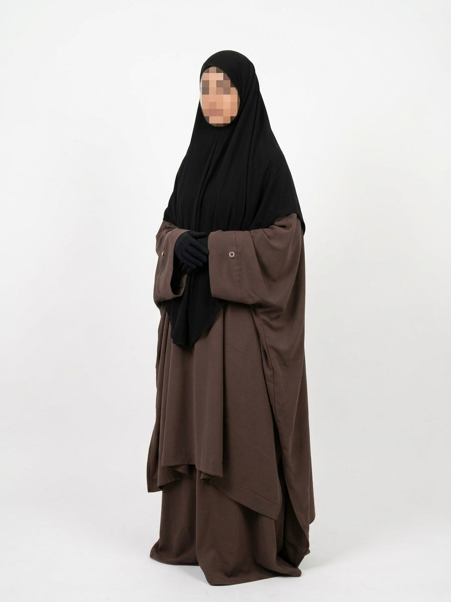 Tunique à fente en soie de médine