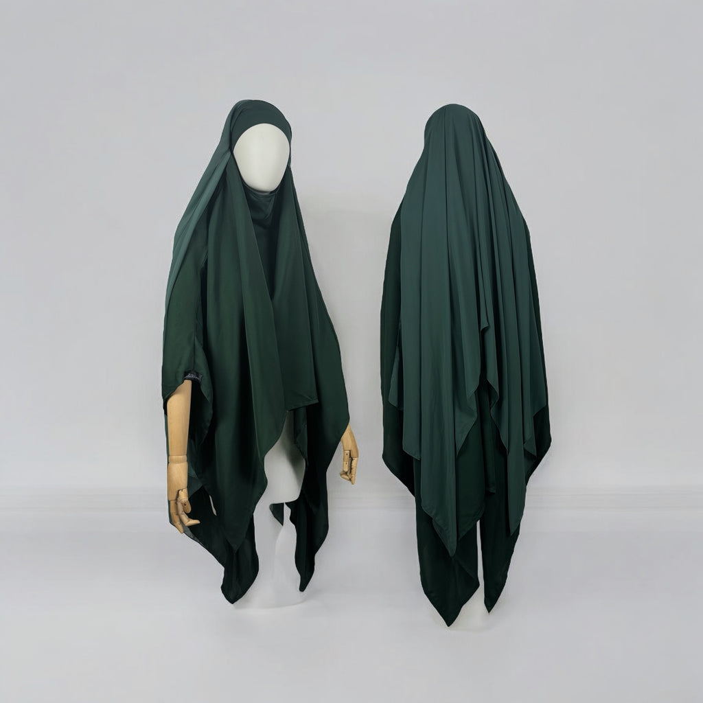 Juwayriya Two-Tone Khimar - Multiple Colors