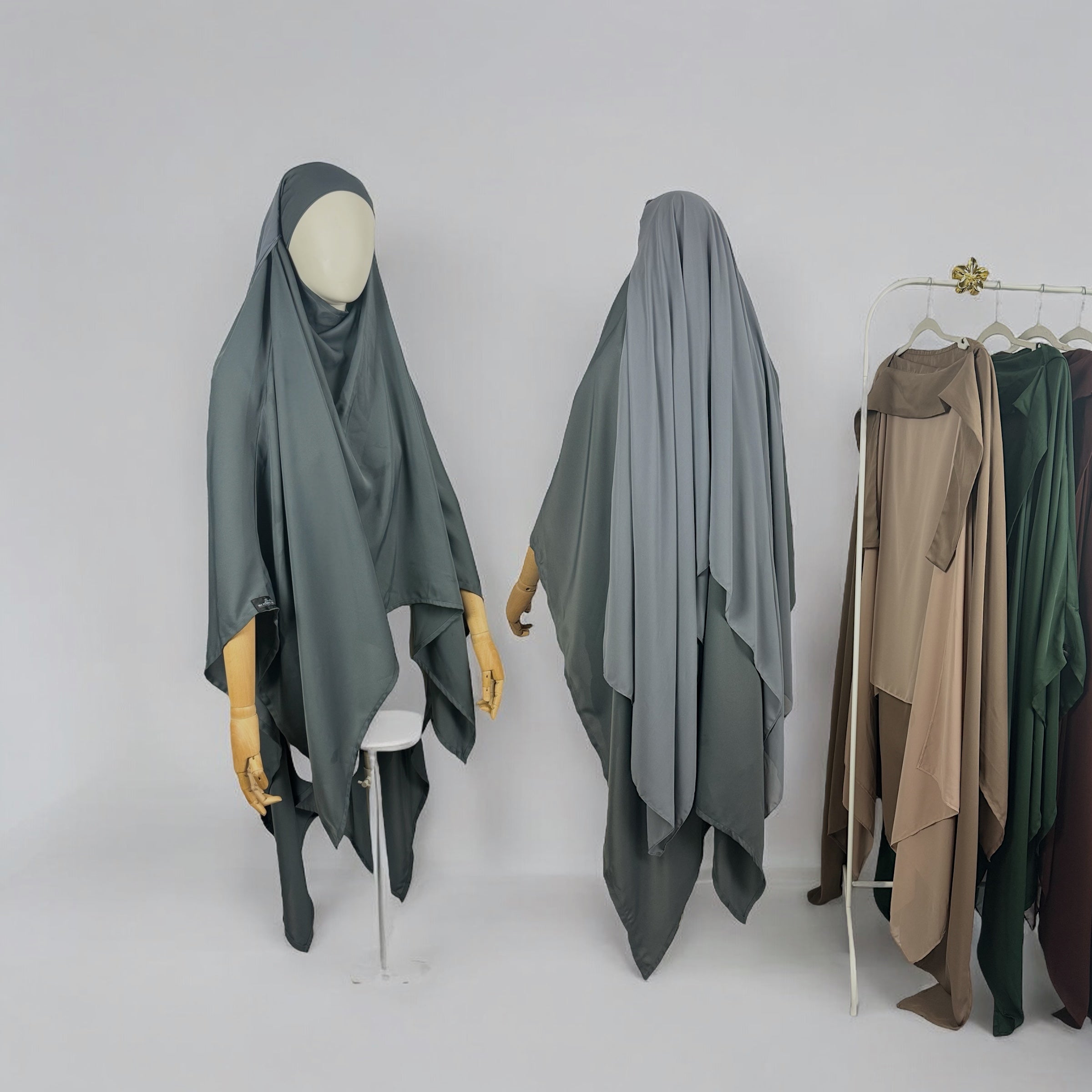 Juwayriya Two-Tone Khimar - Multiple Colors