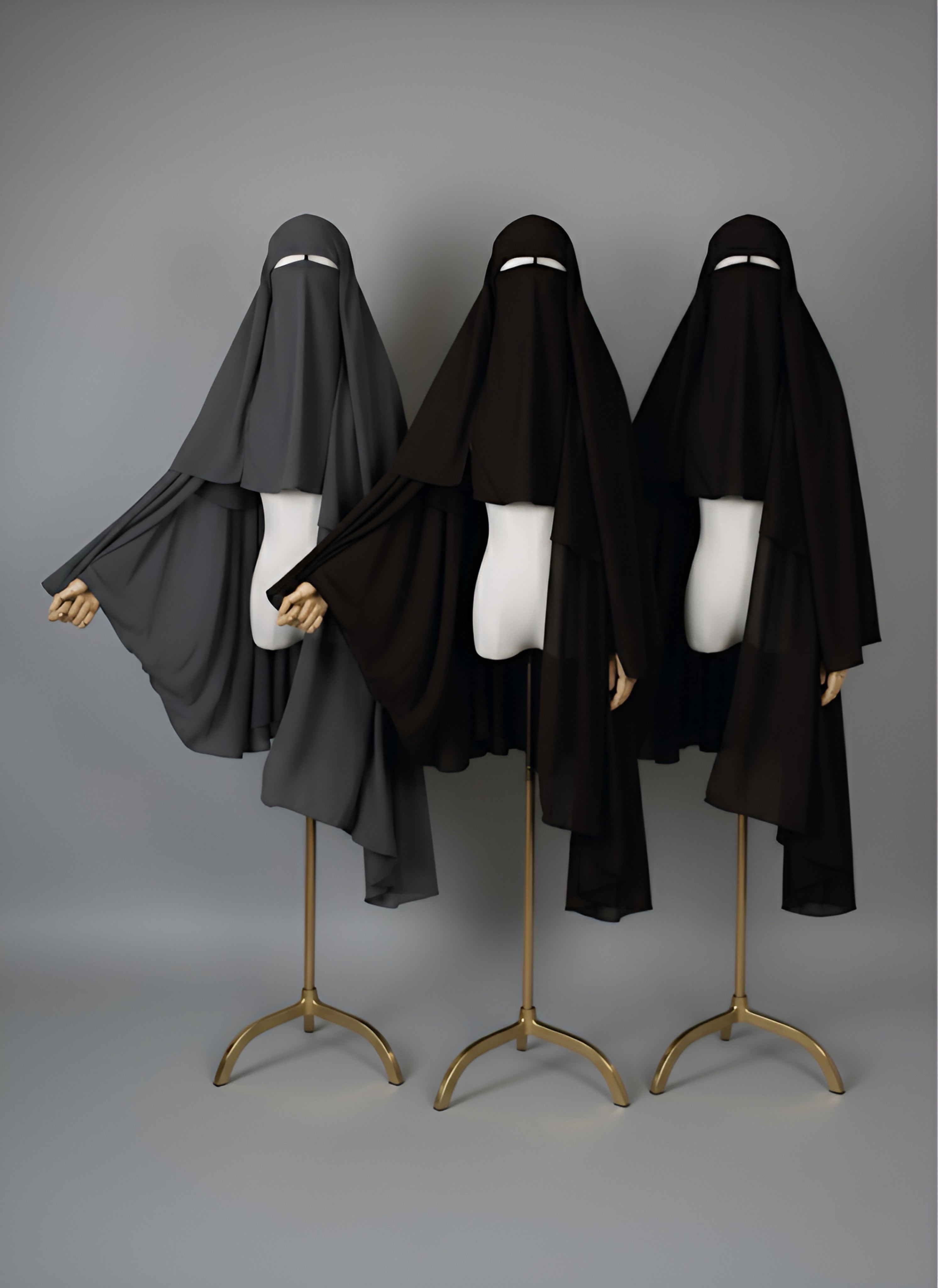 Niqab khimar à zip Hijmah - (plusieurs couleurs)