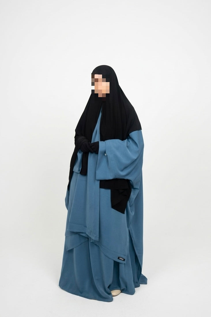 Tunique à fente en soie de médine