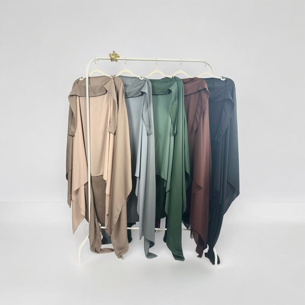 Juwayriya Two-Tone Khimar - Multiple Colors