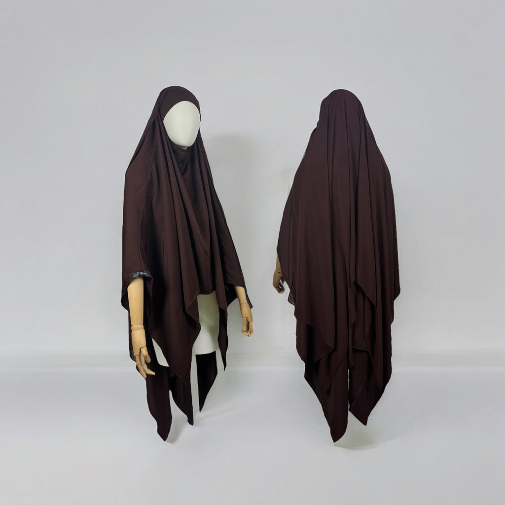 Juwayriya Two-Tone Khimar - Multiple Colors