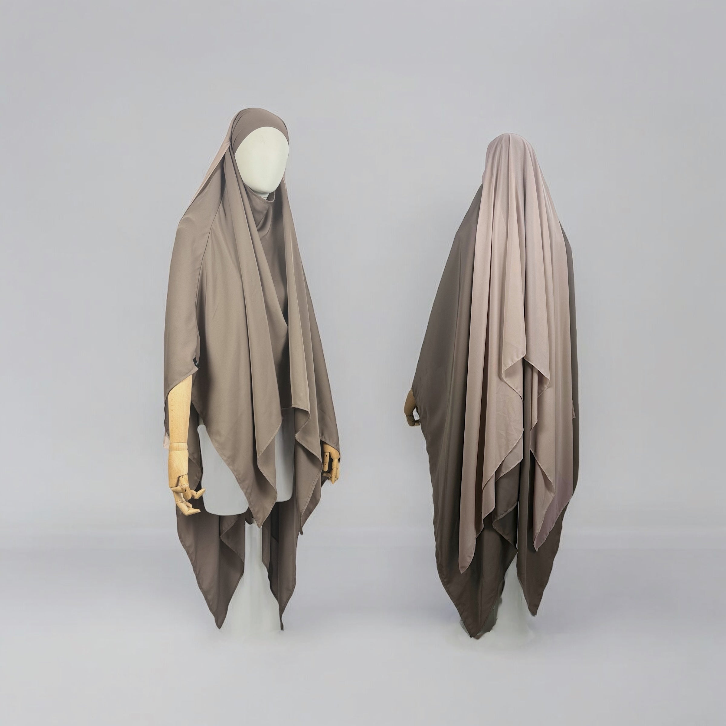 Juwayriya Two-Tone Khimar - Multiple Colors