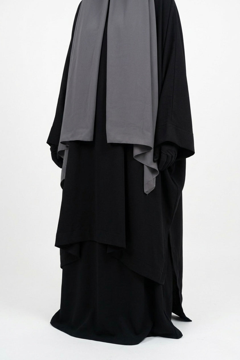 Tunique à fente en soie de médine