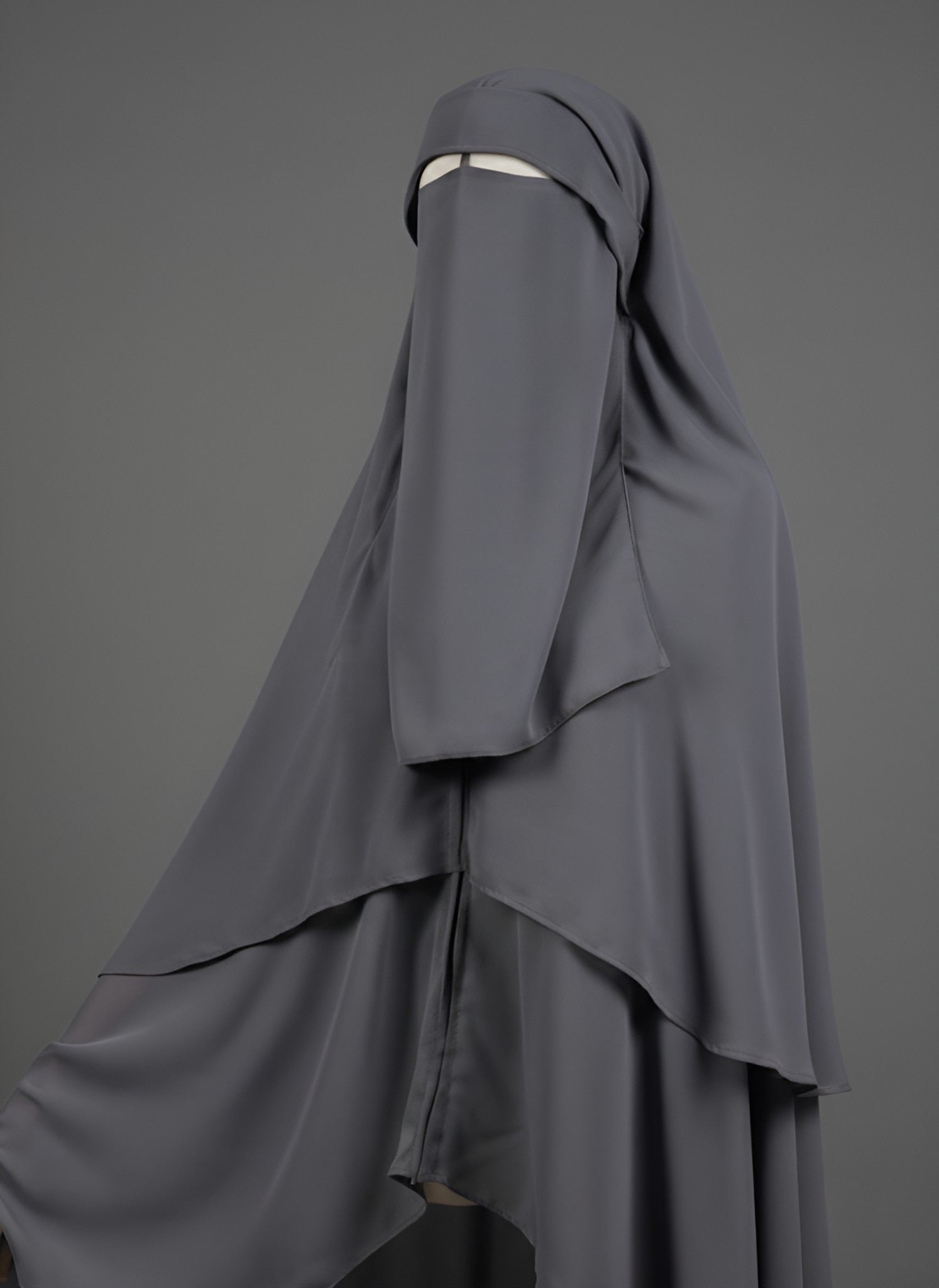Niqab khimar à zip Hijmah - (plusieurs couleurs)