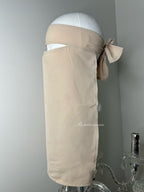 Beige Medina silk headband niqab