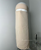 Beige Medina silk headband niqab