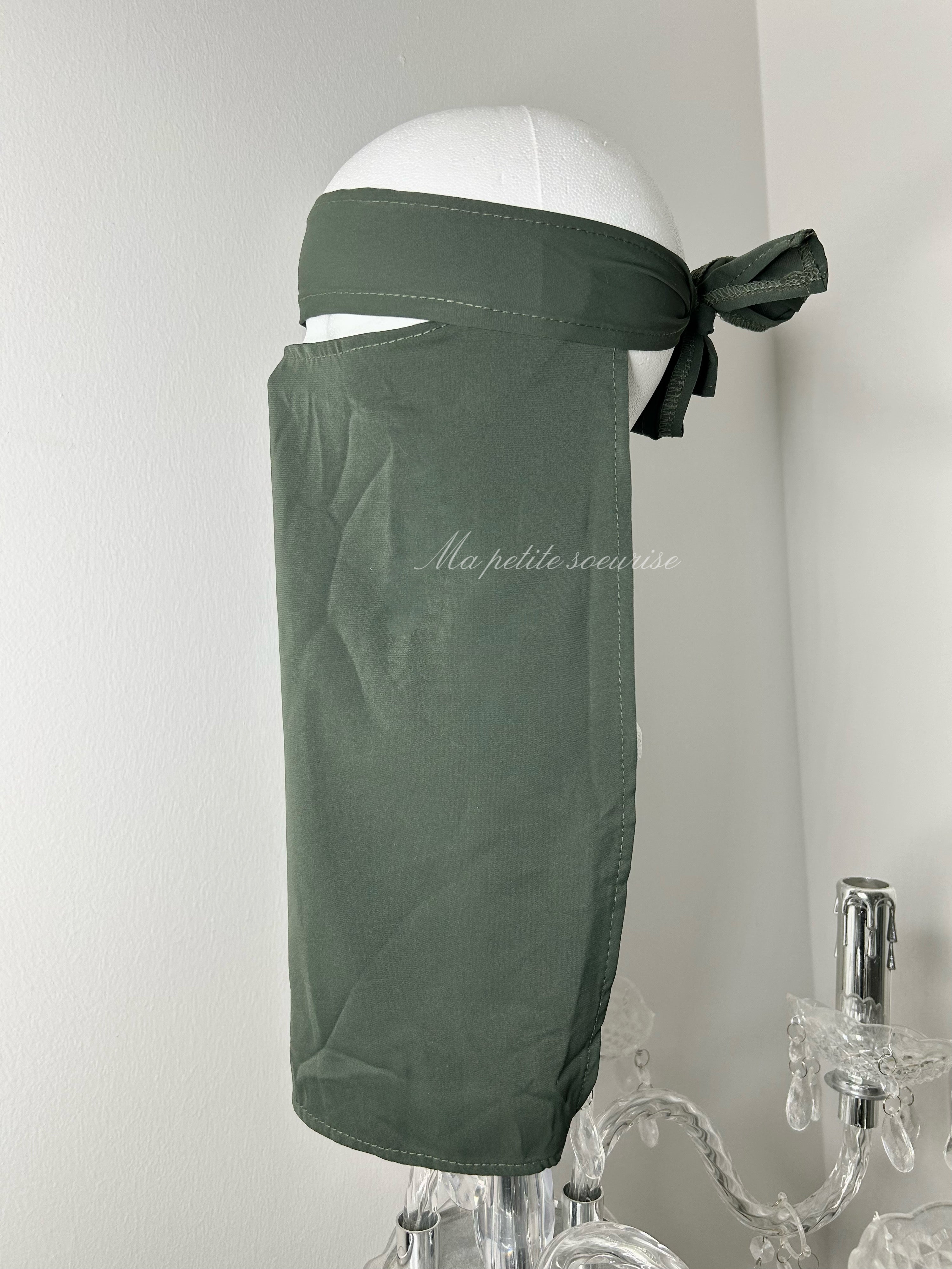 Niqab headband silk from Medina khaki